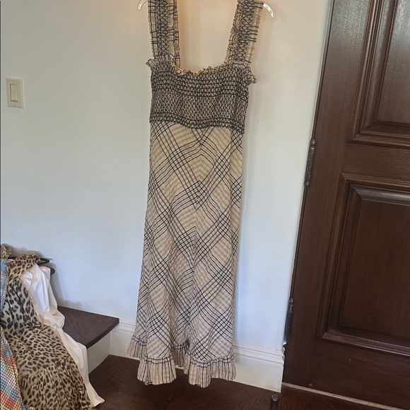 Ganni Checkered Ruffle Dress - Picture 2 of 3